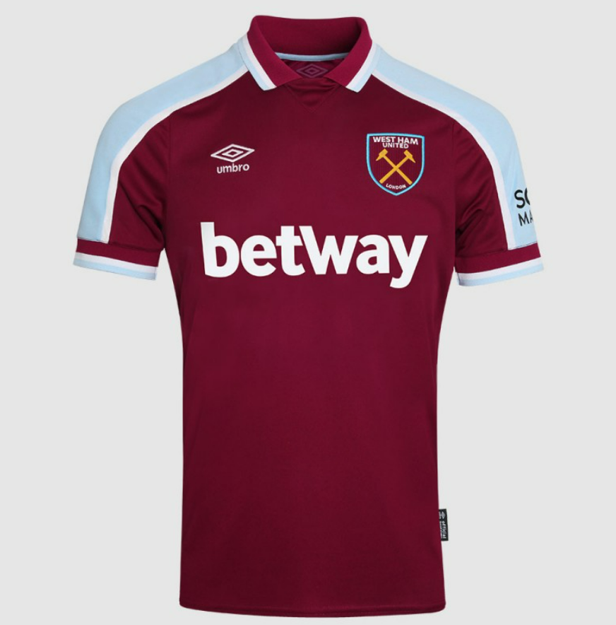 2021/22 West Ham United Home Kit Soccer Jersey